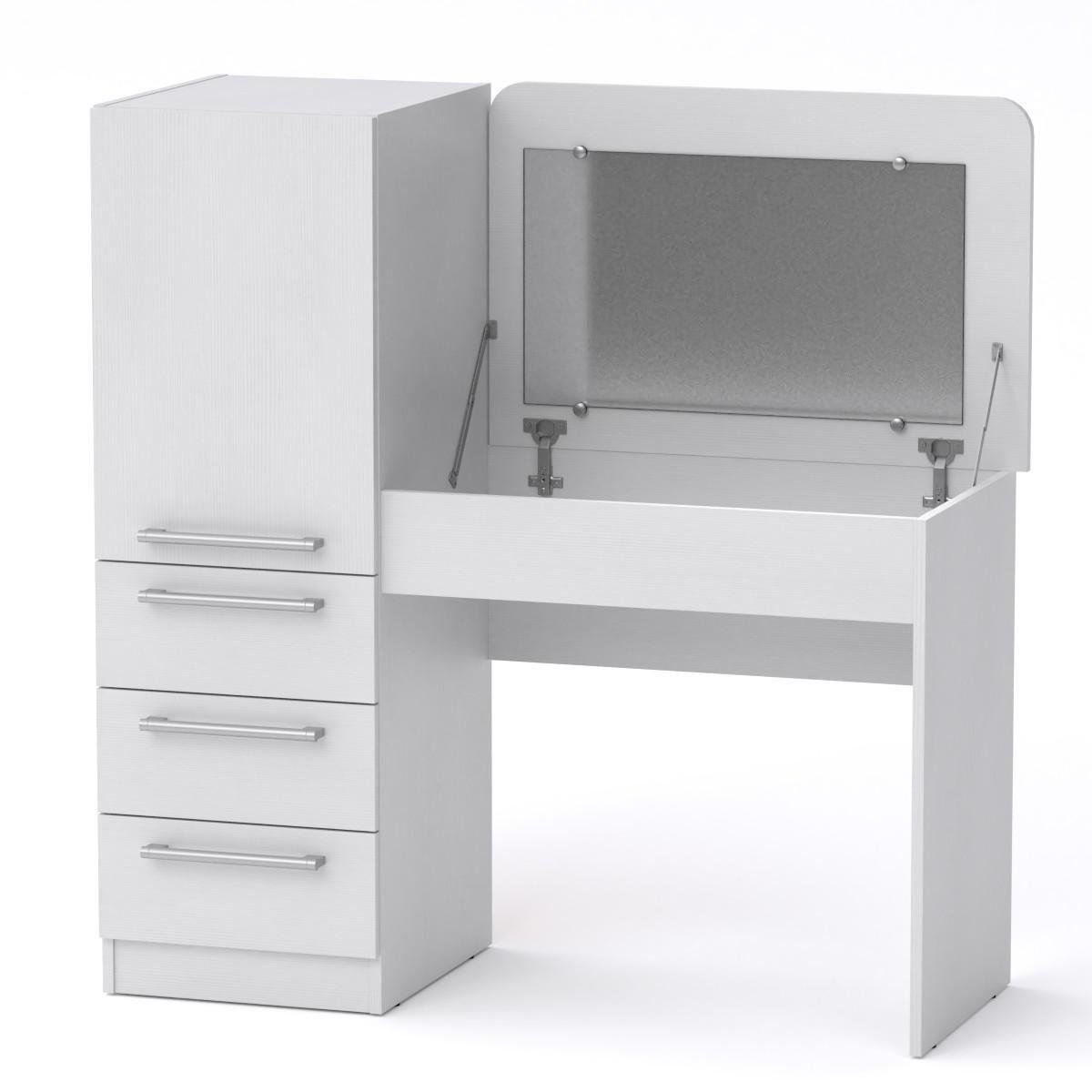 Туалетный столик МеблиКо Трюмо-8 116х50х120 см Альба/Белый (k-1715-1) - фото 1