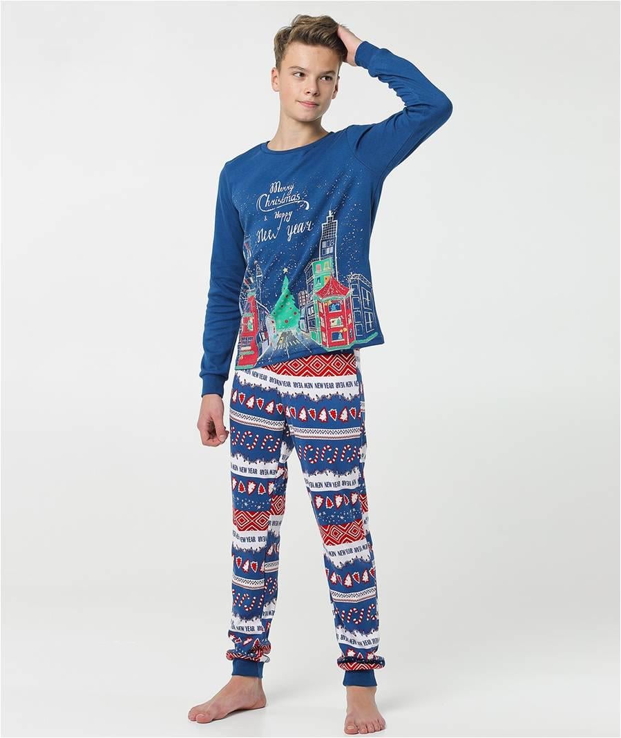 Пижама Smil 128 см Синий рисунок (104677)