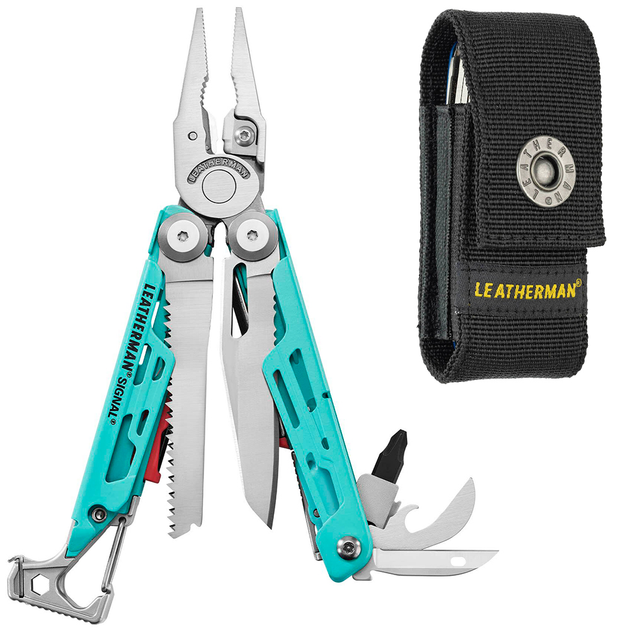 Мультитул Leatherman Signal 19 інструментів з чохлом Aqua/Silver (26258094) - фото 5