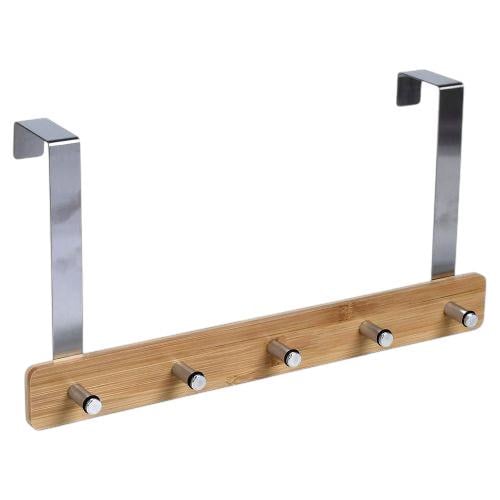 Вешалка настенная R100823 5 крючков 34х18 см Коричневый с серебряным (31845252)