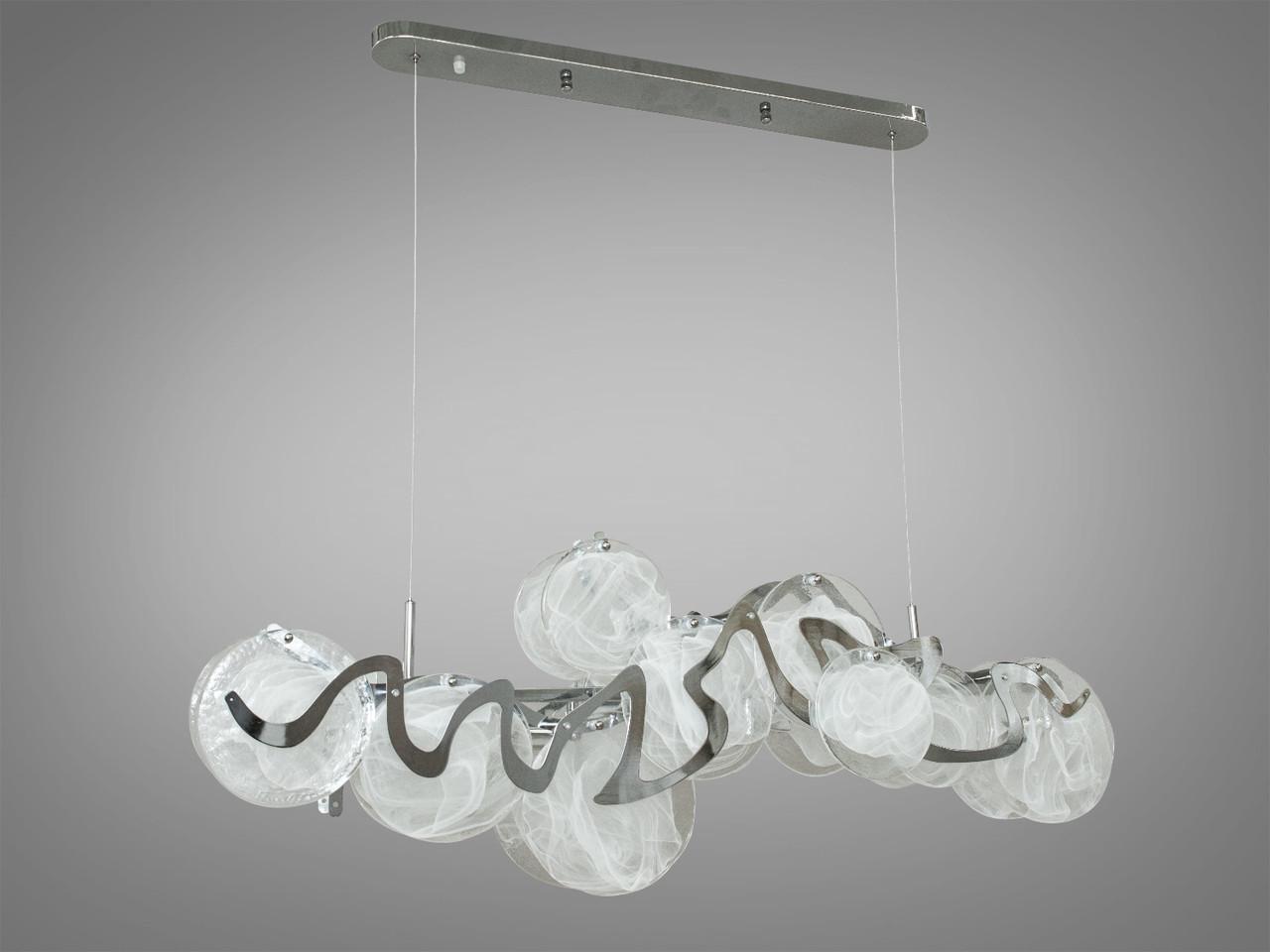 Люстра-подвес с круглыми стеклянными элементами Y21053/L1000WH+G (2437600056)
