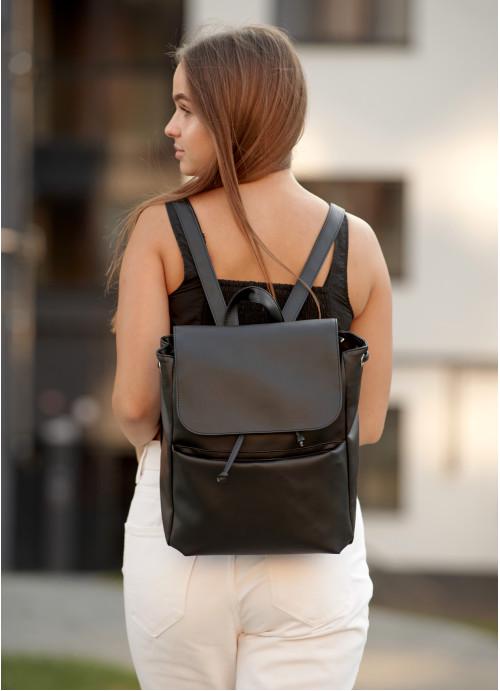 Міський рюкзак жіночий SAMBAG Чорний (6630251230)