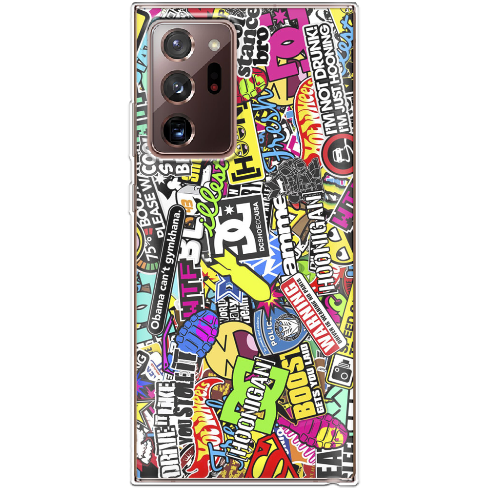 Чохол Boxface Samsung N985 Galaxy Note 20 Ultra Multicolored Inscriptions Прозорий силікон (40573-up880-40573)