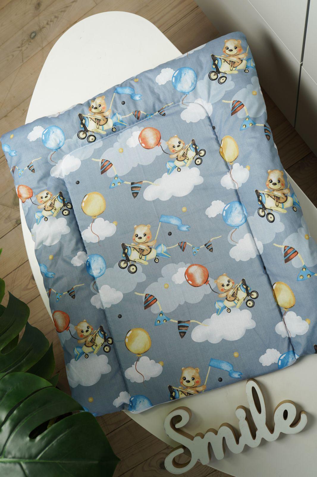 Пеленальный матрас с мягкими бортиками 70х55 см Серый (70564)