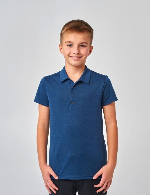 Поло для мальчика Smil Размер 158 см Синий меланж (114121)