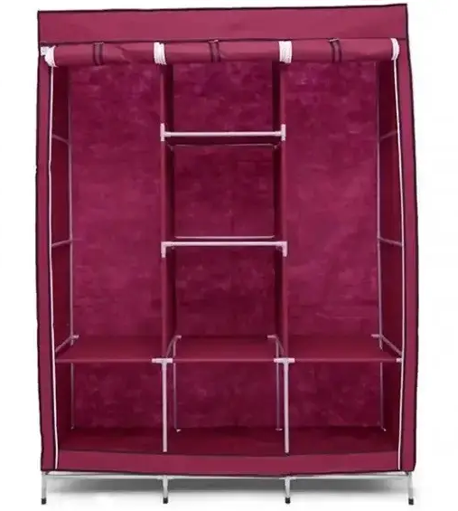 Шафа тканинна STORAGE WARDROBE 88130 130х45х175 см Бордовий (28208500)