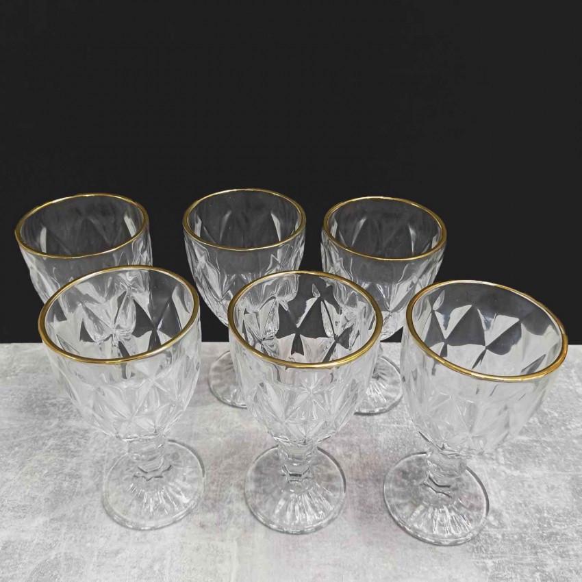 Набір келихів для вина OLens 01-050 325 мл 6 шт. Золотий смарагд (1569908696) - фото 3