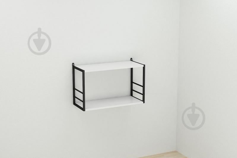 Книжная полка универсальная Ferrum-decor Стим 1 38x63x26 черный ДСП Белое 16мм (XK00019)