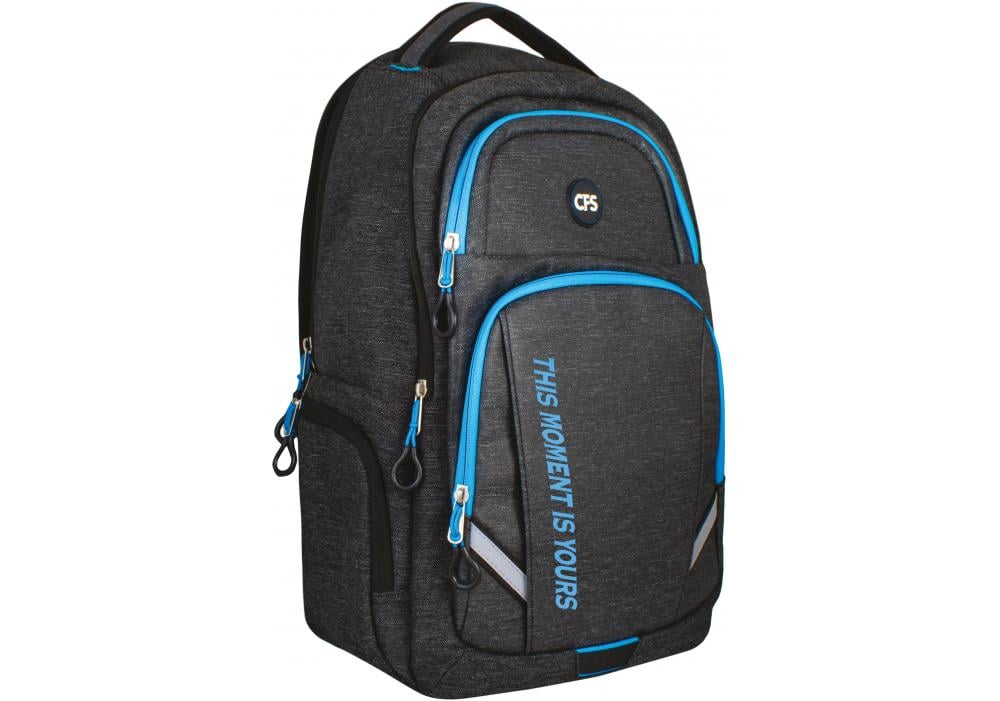 Рюкзак молодежный Cool For School 48x30x24 см 36-45 л Черный (CF86596)