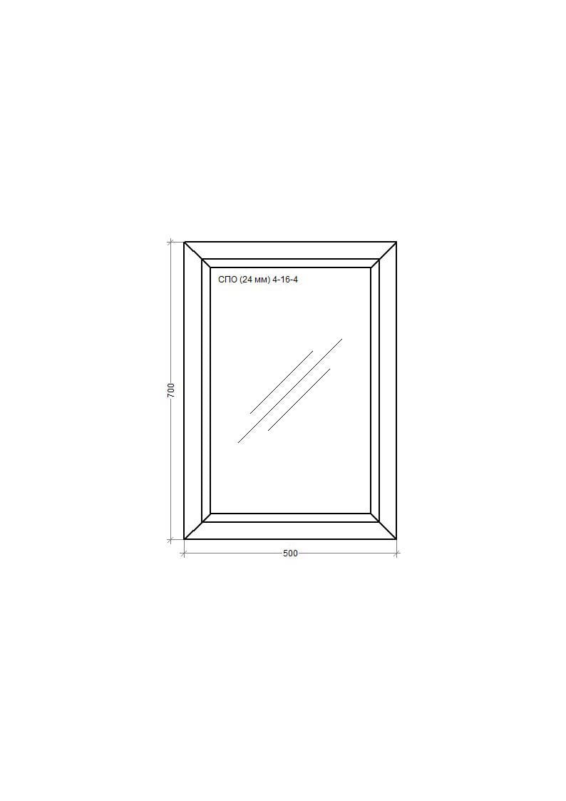 Вікно металопластикове WDS MiroPlast глухе 500х700 мм (M.0.24.50.70 ) - фото 2 Вікно металопластикове WDS MiroPlast глухе 500х700 мм (M.0.24.50.70 ) - фото 2
