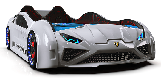 Кровать-машина Lamborghini двери/звуковые эффекты/пульт Белый (1887186711) - фото 2 Кровать-машина Lamborghini двери/звуковые эффекты/пульт Белый (1887186711) - фото 2