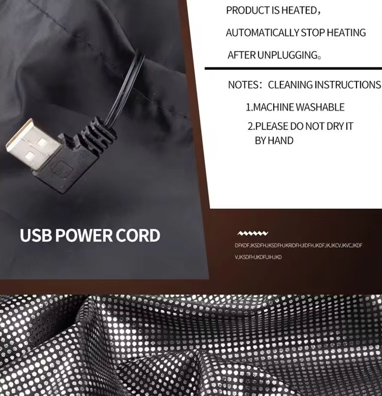 Жилет з підігрівом від PowerBank L Чорний (20855851) - фото 8