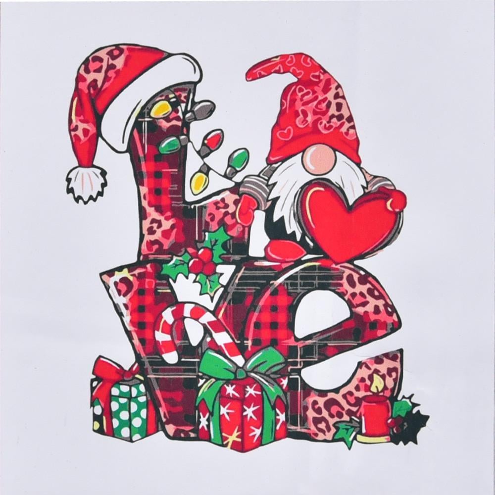 Картина за номерами Strateg Преміум Подарунки з гномиком з лаком та з рівнем 40х40 см (SK052)