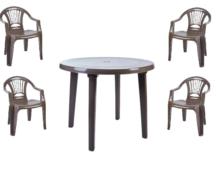 Комплект пластиковой садовой мебели стол с 4 стульми (12345)