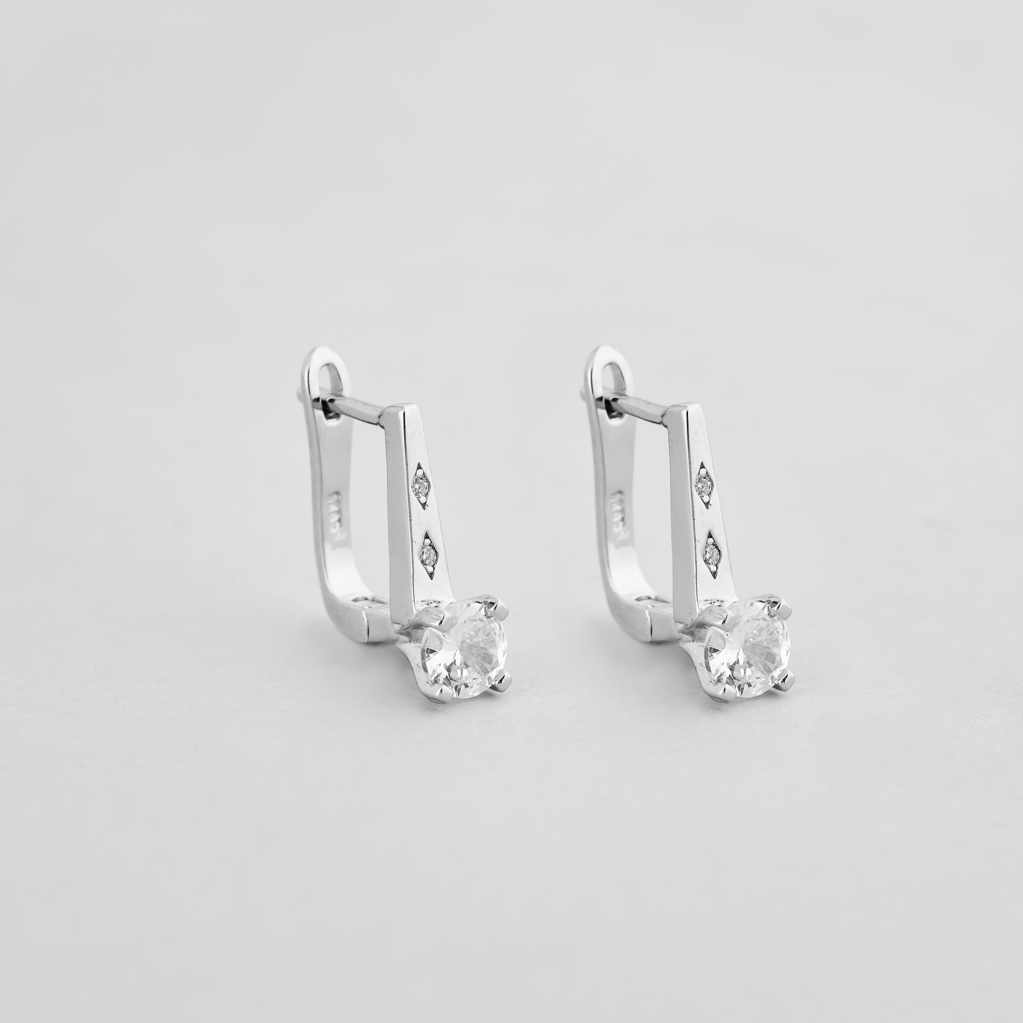 Серебряные серьги Minimal Улыбка судьбы (14390)
