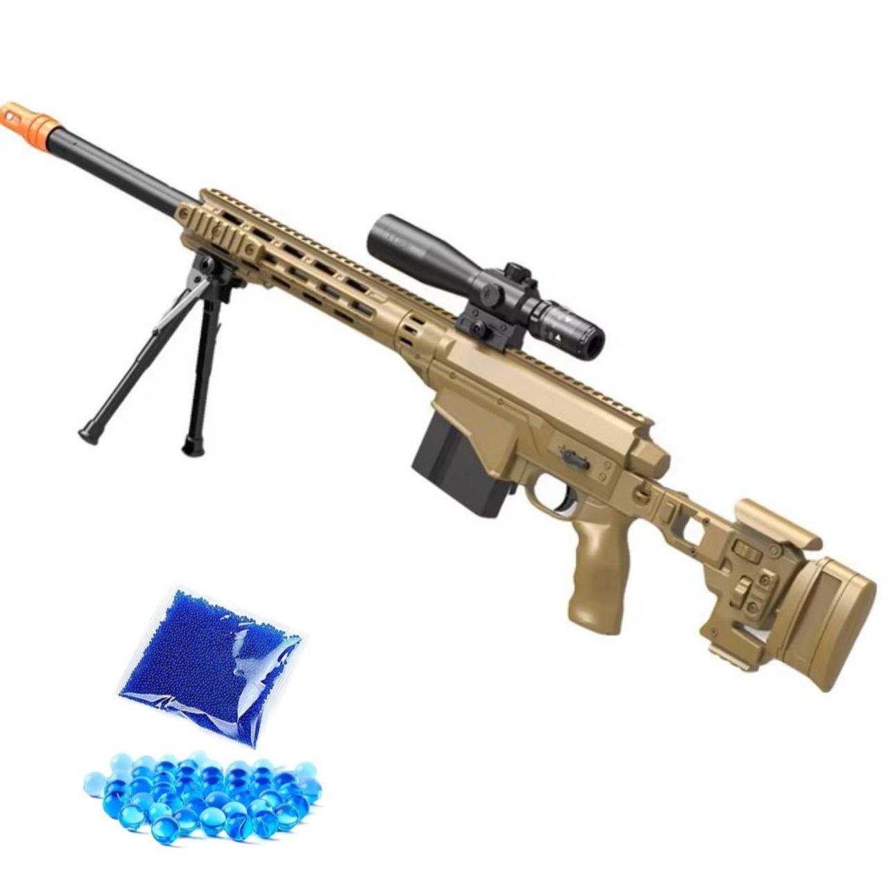 Винтовка игрушечная на орбизах (гелевых шариках) 97 см на аккумуляторе и 10000 орбизов Бежевый (DM6) Винтовка игрушечная на орбизах (гелевых шариках) 97 см на аккумуляторе и 10000 орбизов Бежевый (DM6)