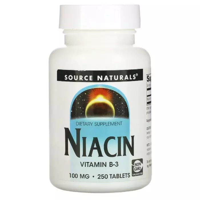 Ниацин В3 100 мг Source Naturals 250 таблеток (SN0502)
