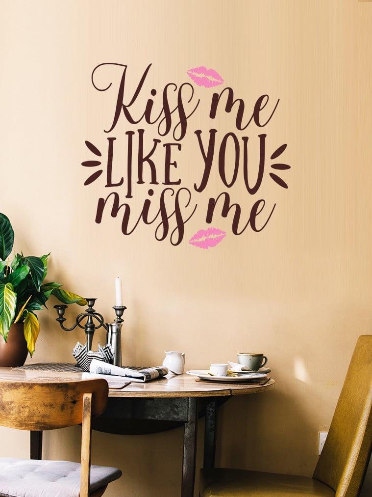 Наклейка виниловая 3D Zatarga Kiss me 1500х1330 мм Коричнево-Розовый (1197466040)