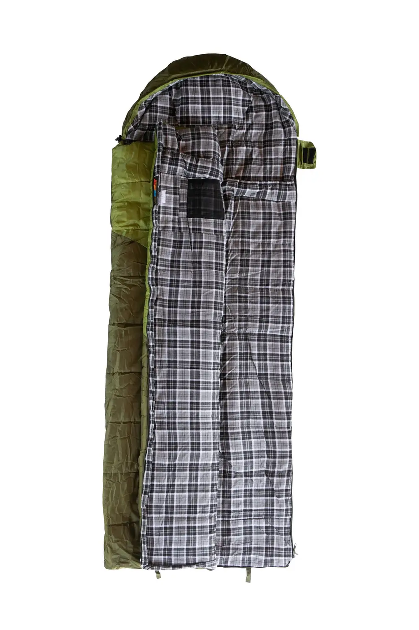 Спальный мешок Tramp Kingwood Long одеяло левый 230х100 см Dark-olive/Grey (UTRS-053L-L) - фото 3