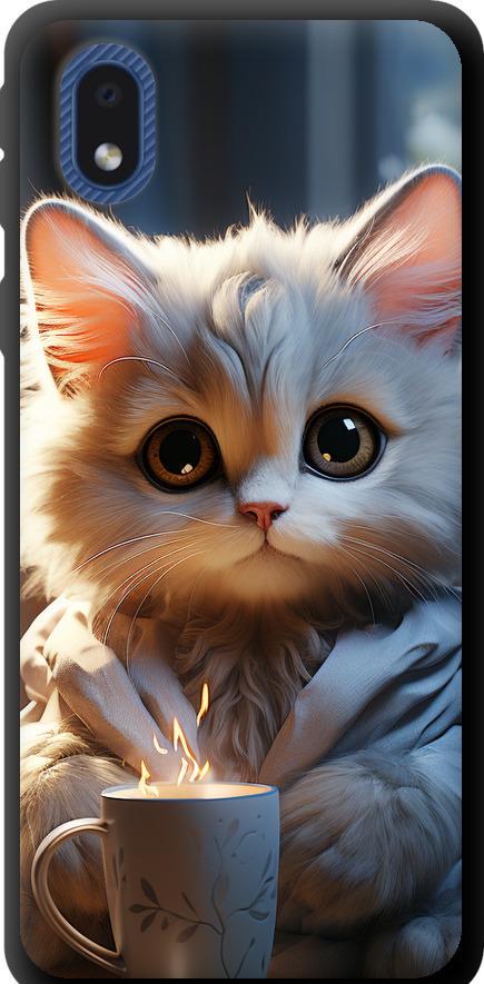 Чехол на Samsung Galaxy A01 Core A013F White cat (5646b-2065-42517)