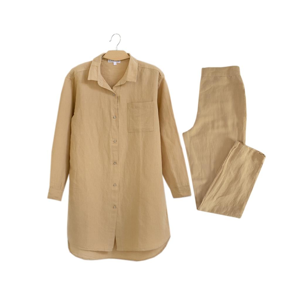 Штаны женские домашние Lotus Home Bruma из льна S Горчичный (26843117) - фото 9 Штаны женские домашние Lotus Home Bruma из льна S Горчичный (26843117) - фото 9