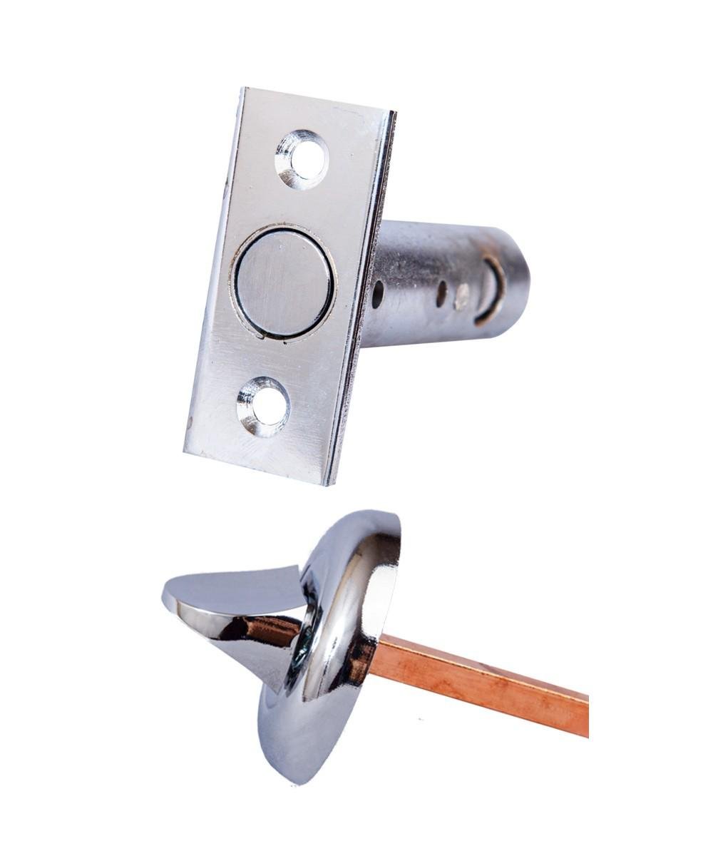 Засувка для вхідних дверей одностороння врізна Аріко квадратна Хром - фото 3 Засувка для вхідних дверей одностороння врізна Аріко квадратна Хром - фото 3