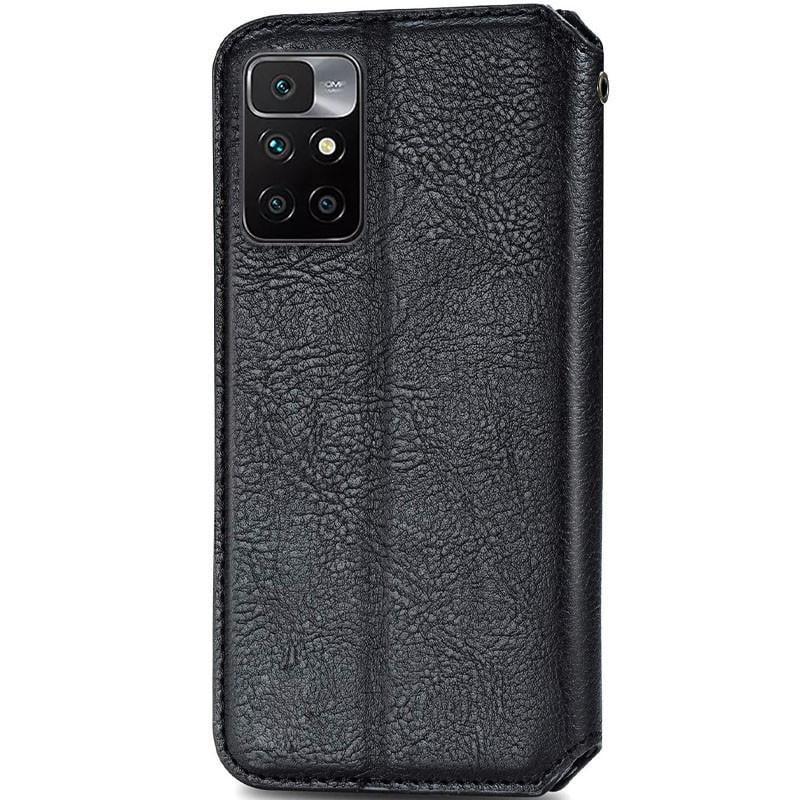 Противоударный кожаный чехол книжка GETMAN Cubic (PU) для Xiaomi Redmi 10 Черный - фото 4 Противоударный кожаный чехол книжка GETMAN Cubic (PU) для Xiaomi Redmi 10 Черный - фото 4