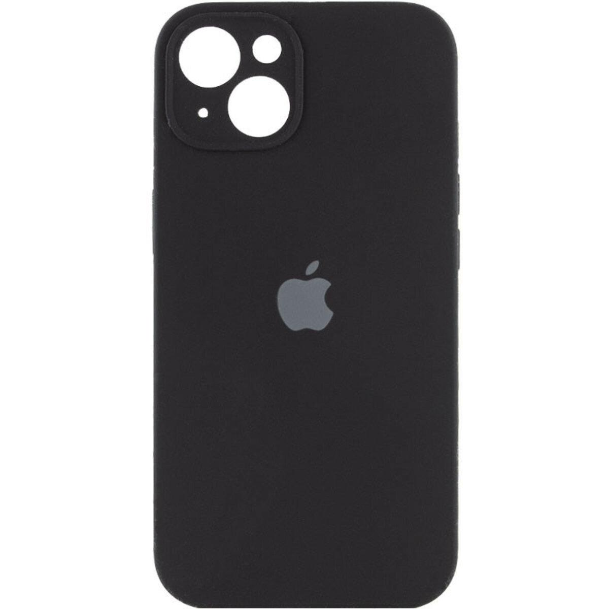 Противоударный чехол для Apple iPhone 13 Silicone Full Case AA Camera Protect / Black