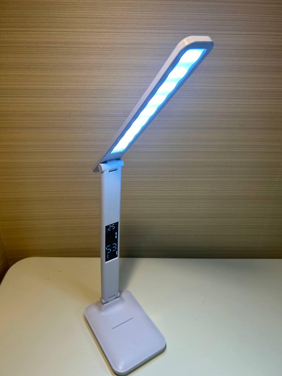 Настольная лампа светодиодная с часами/календарем и подставкой для телефона Rotary Table Lamp с термометром Белый (724) - фото 6 Настольная лампа светодиодная с часами/календарем и подставкой для телефона Rotary Table Lamp с термометром Белый (724) - фото 6