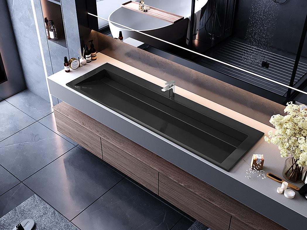 Умывальник накладной Luxor Kraft Low 150 Black (29912515)