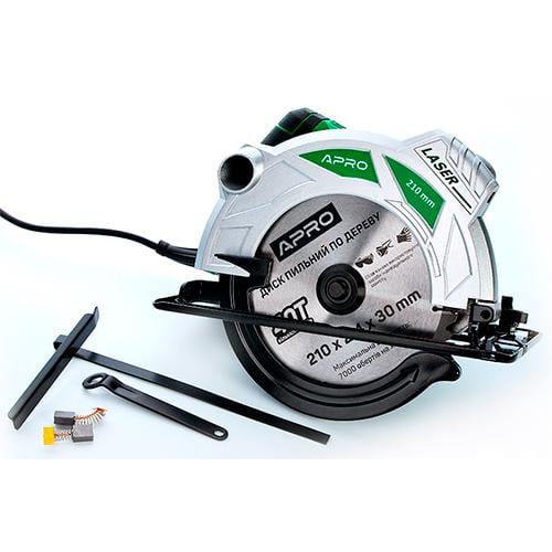 Пила дисковая Apro С210 2100 Вт Ø 210/30 мм (899212) Пила дисковая Apro С210 2100 Вт Ø 210/30 мм (899212)
