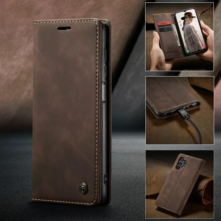 Чехол книжка с магнитом Samsung Galaxy A13 A135 CaseMe Dark Brown (29268-05)