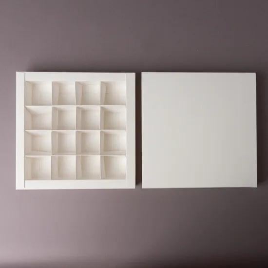 Коробка для конфет на 16 шт. без окна 40x40x25 см Белый (13275)