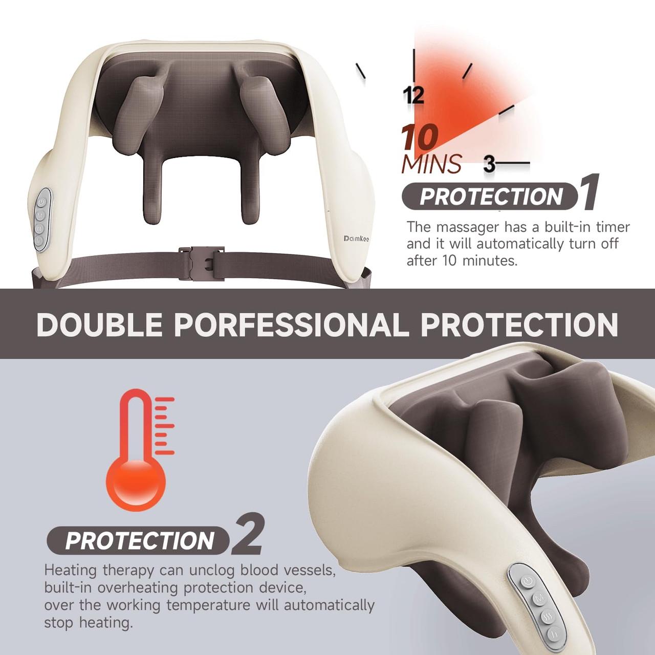 Массажер DamKee для шеи и спины электрический подушка с 5D-массажем релакс - фото 6 Массажер DamKee для шеи и спины электрический подушка с 5D-массажем релакс - фото 6