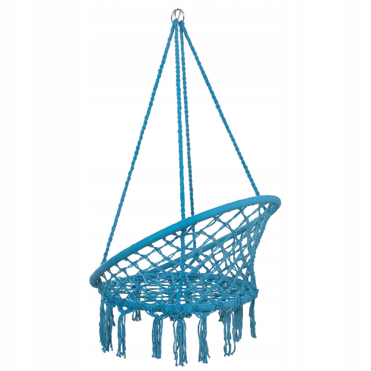 Підвісне крісло-гойдалка Springos SPR0025 Blue - фото 2 Підвісне крісло-гойдалка Springos SPR0025 Blue - фото 2