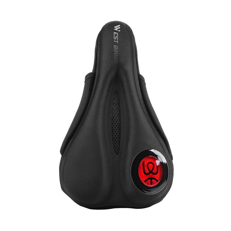 Чехол накладка на седло West Biking 0801088 Black + Red с гелем комфортый для спорта