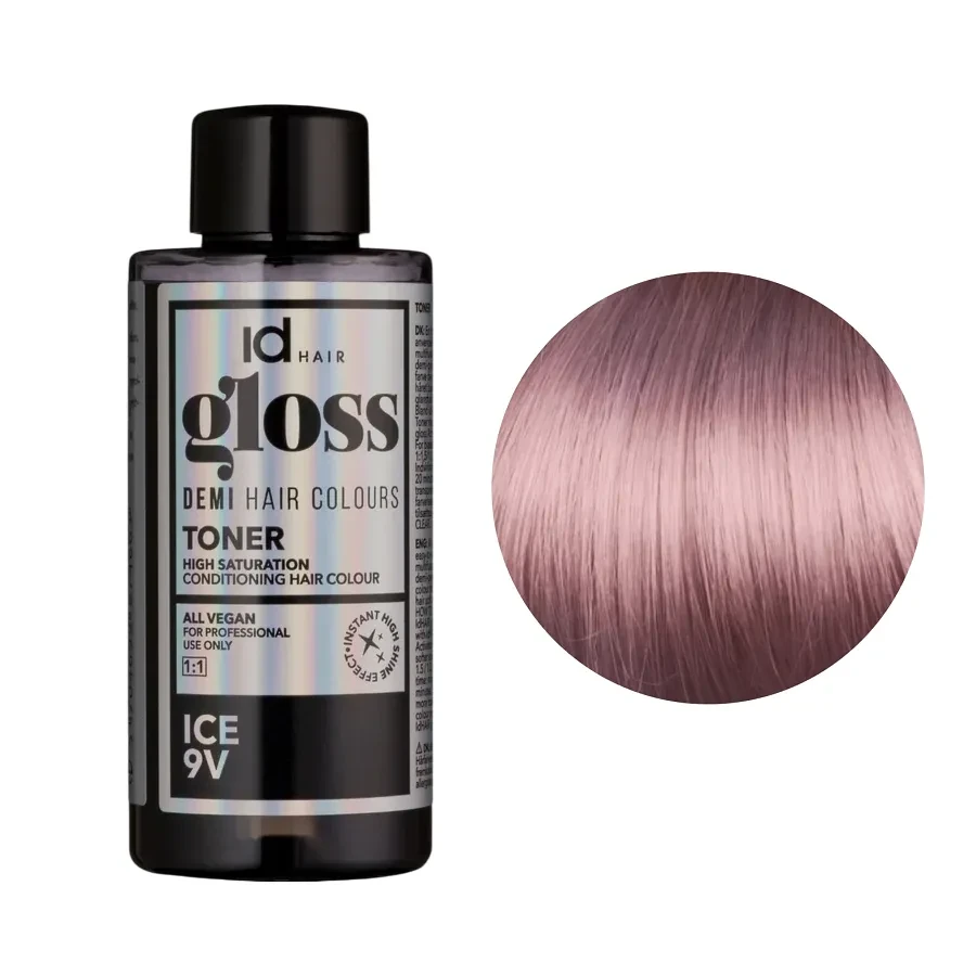 Краска для волос демиперманентная IdHair Gloss Toner 9V 9.8 Ice 75 мл