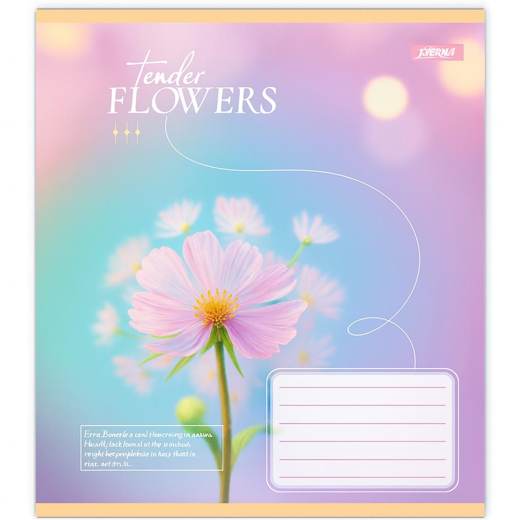 Тетрадь ученическая школьная 1 сентября Tender Flowers А5/12 кл. (768071) Тетрадь ученическая школьная 1 сентября Tender Flowers А5/12 кл. (768071)