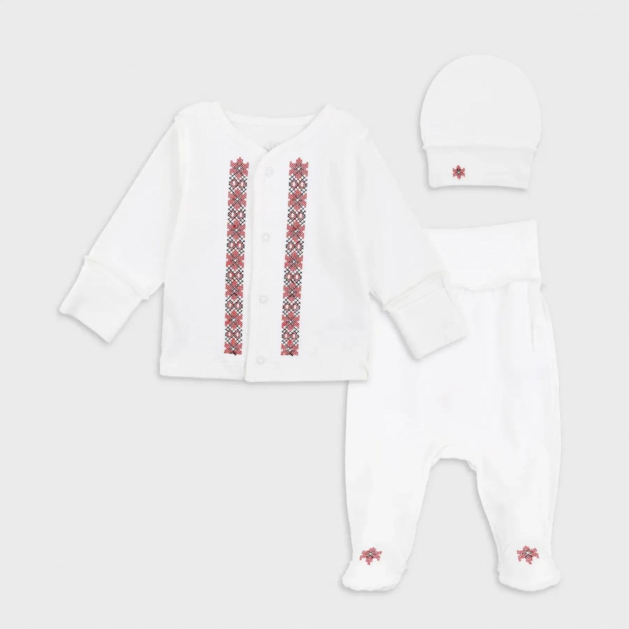 Комплект вышиванка на выписку крещение 62 см (24467705)