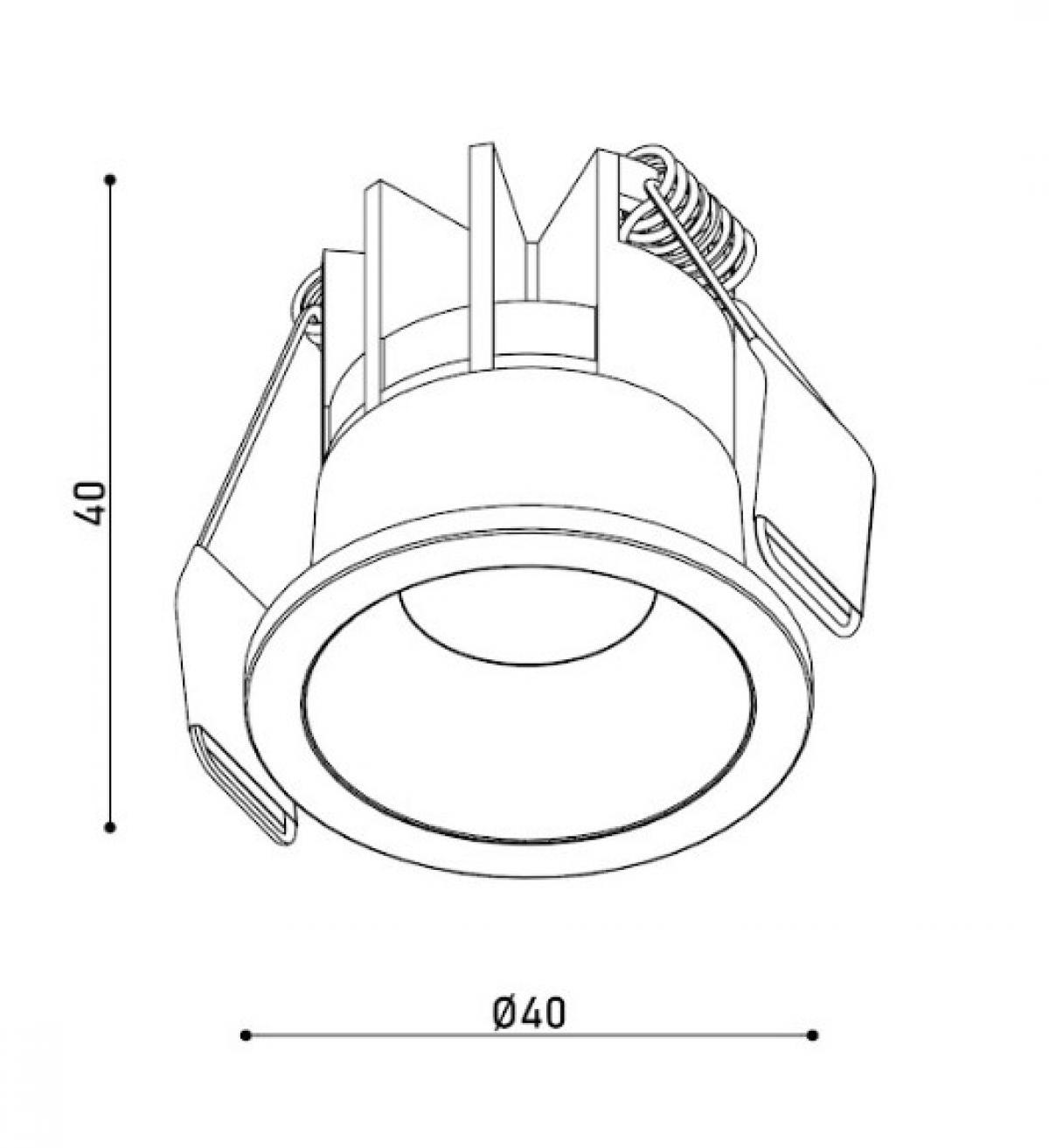 Світильник точковий врізний Kloodi KD-MINI40 3 W 3K WH DIM (9424673) - фото 2