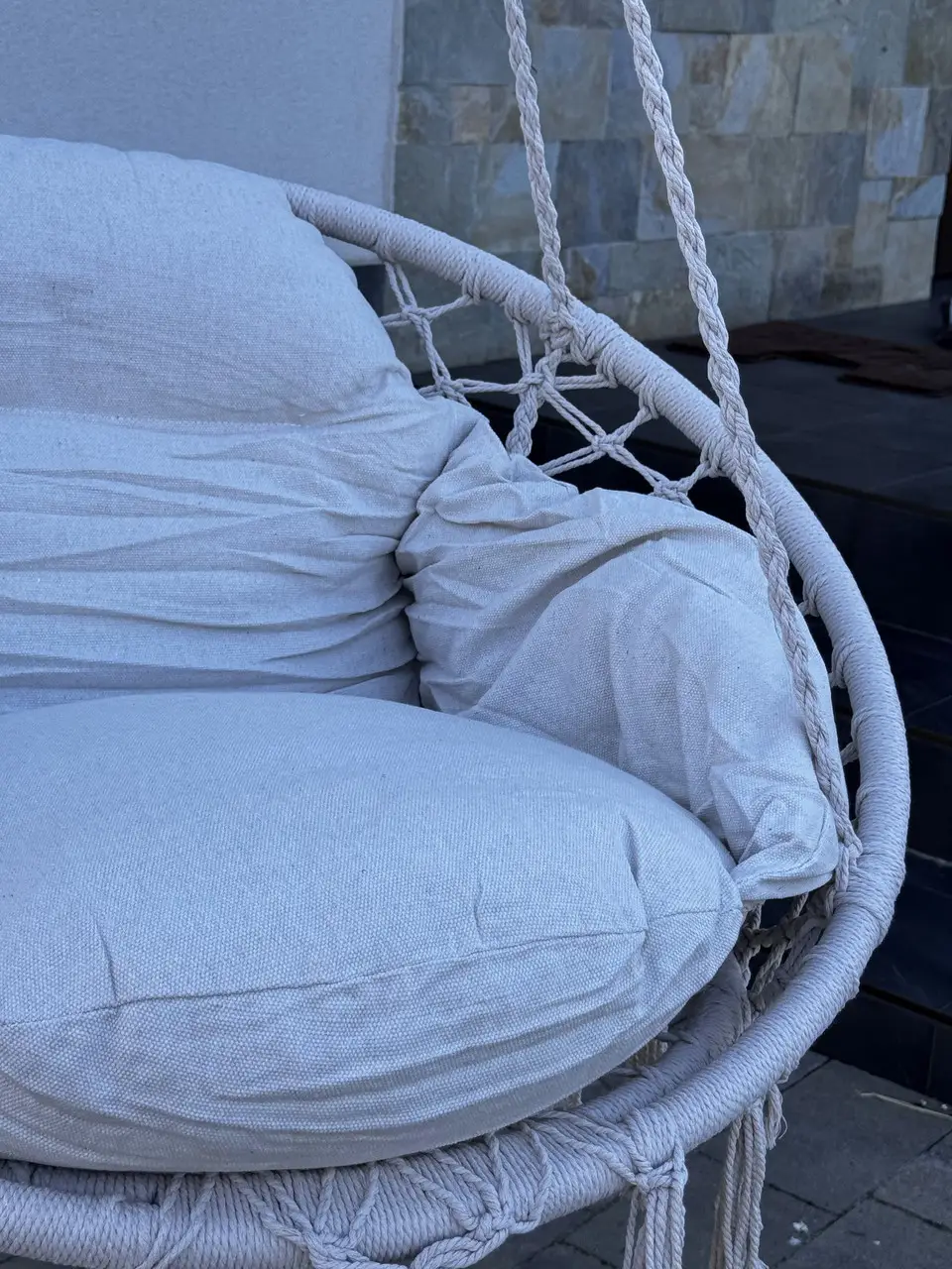 Крісло-гойдалка гніздо підвісне з подушкою DROM T1 бавовна Світло-сірий - фото 3 Крісло-гойдалка гніздо підвісне з подушкою DROM T1 бавовна Світло-сірий - фото 3