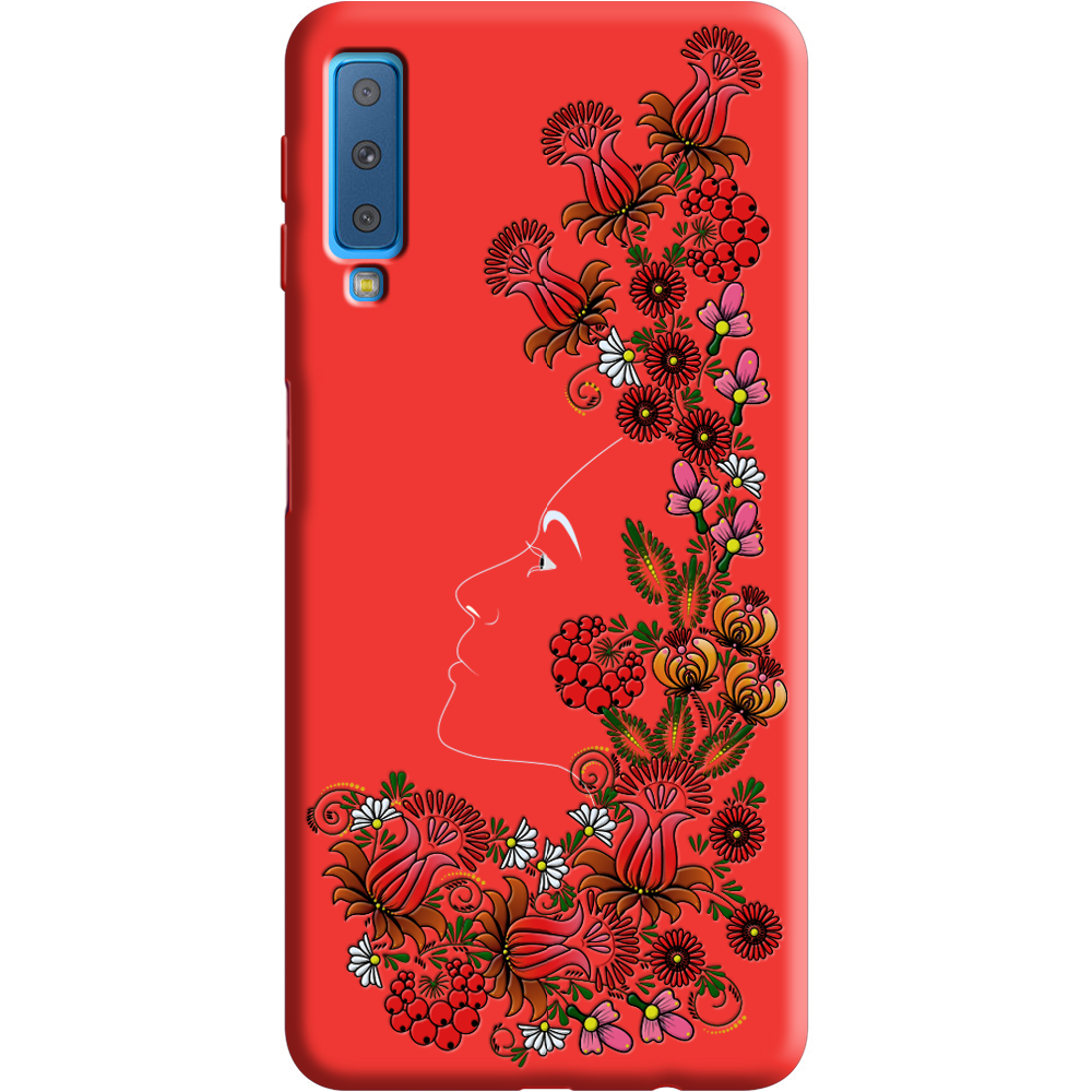Чохол Boxface Samsung A750 Galaxy A7 2018 3D Ukrainian Muse Червоний силікон  (35481-bk64-36138)