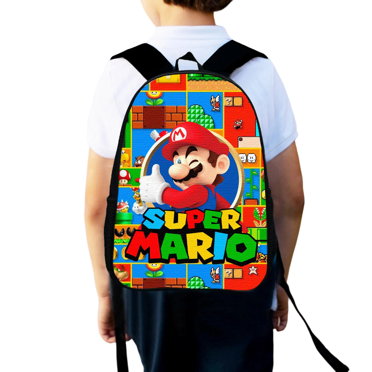 Шкільний рюкзак дитячий для хлопчика Super Mario міський 34х27 см (0076)