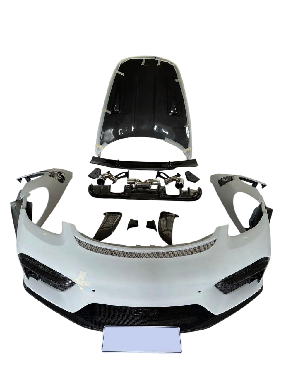 Комплект обвесов GBT GT4 ABS/Карбон для Porsche Boxster/Cayman 982 718 2016- гг. разные материалы под покраску (170184)