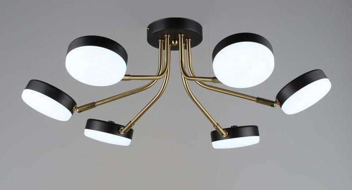 LED-люстра акриловая Sirius B N6665/6 COP+BK для гостиной Черный/Медный (28685736)