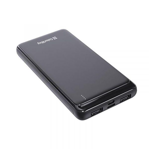 Повербанк ColorWay Slim 10000 mAh Black (CW-PB100LPF2BK) - фото 4