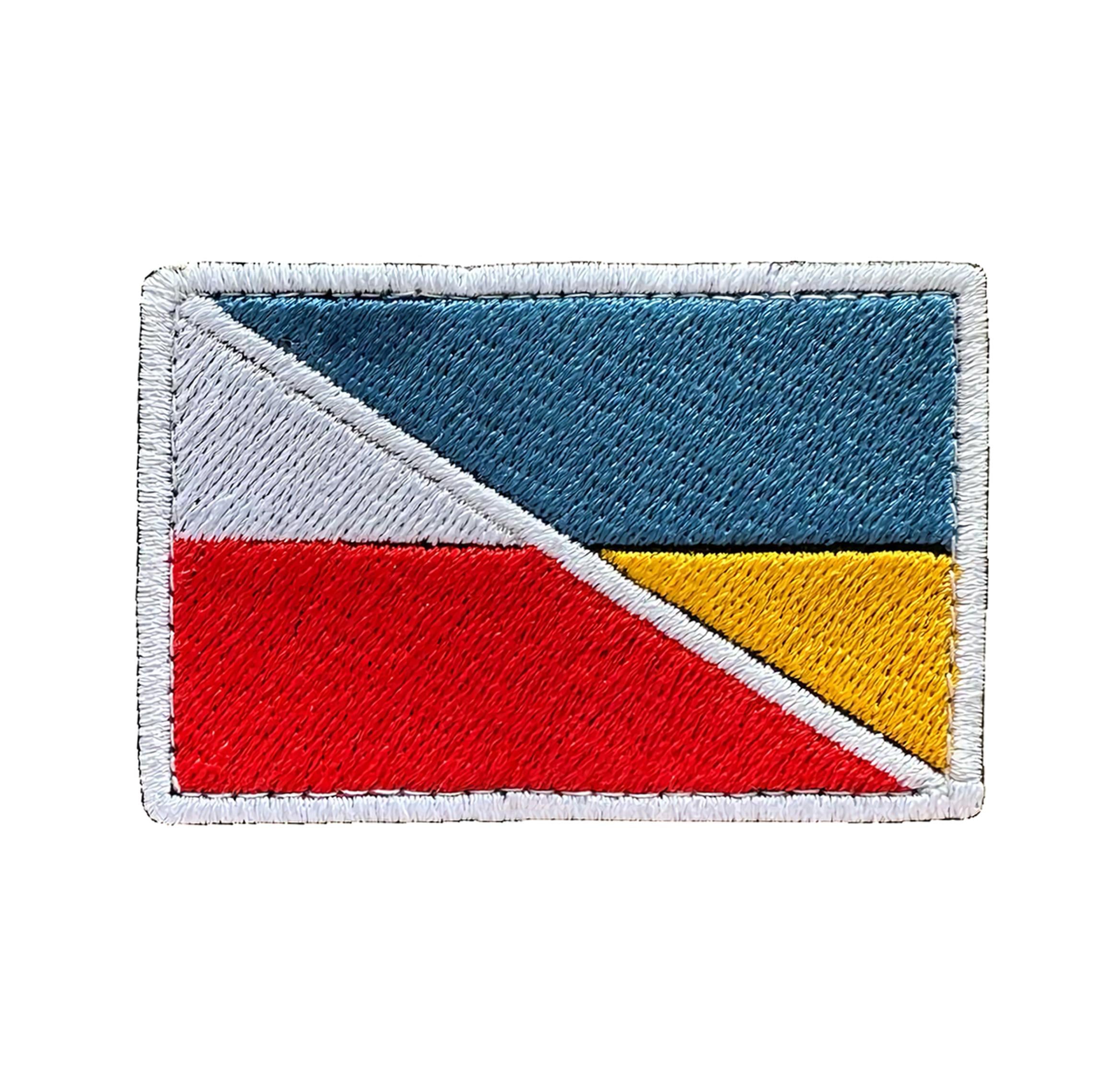 Шеврон вышитый Флаг Польша/Украина прямоугольный на липучке (PRAPORUAPOLAND) Шеврон вышитый Флаг Польша/Украина прямоугольный на липучке (PRAPORUAPOLAND)