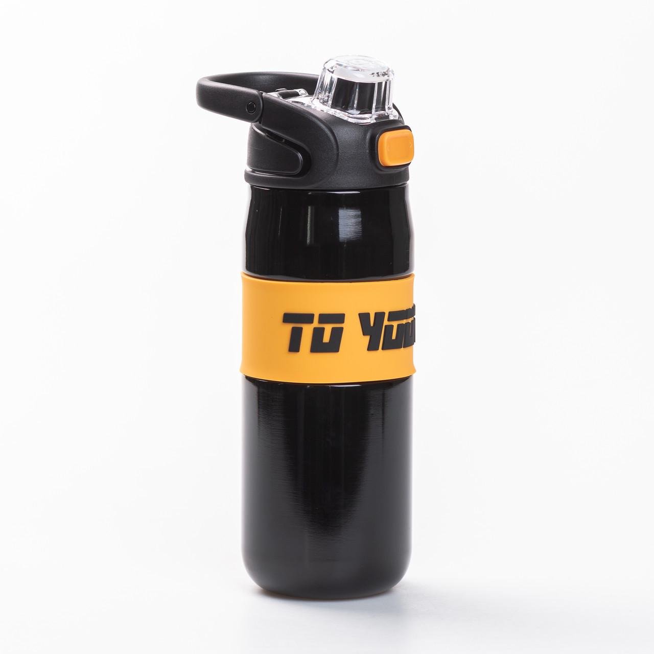 Термос спортивный с мундштуком 680 мл Черный (2431237170)