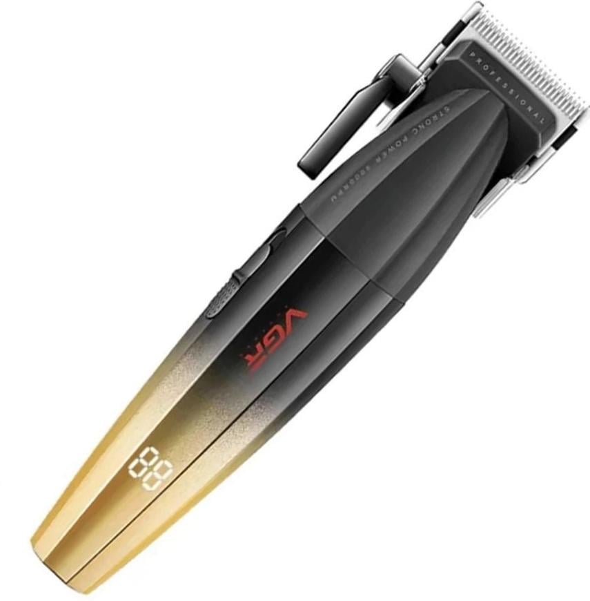 Машинка для стрижки акумуляторна VGR V‑003 з LED-дисплеєм 6 насадок 2500 мАг (2390000035)