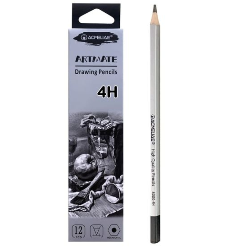 Карандаши чернографитные Acmeliae 4H Artmate 12 шт.